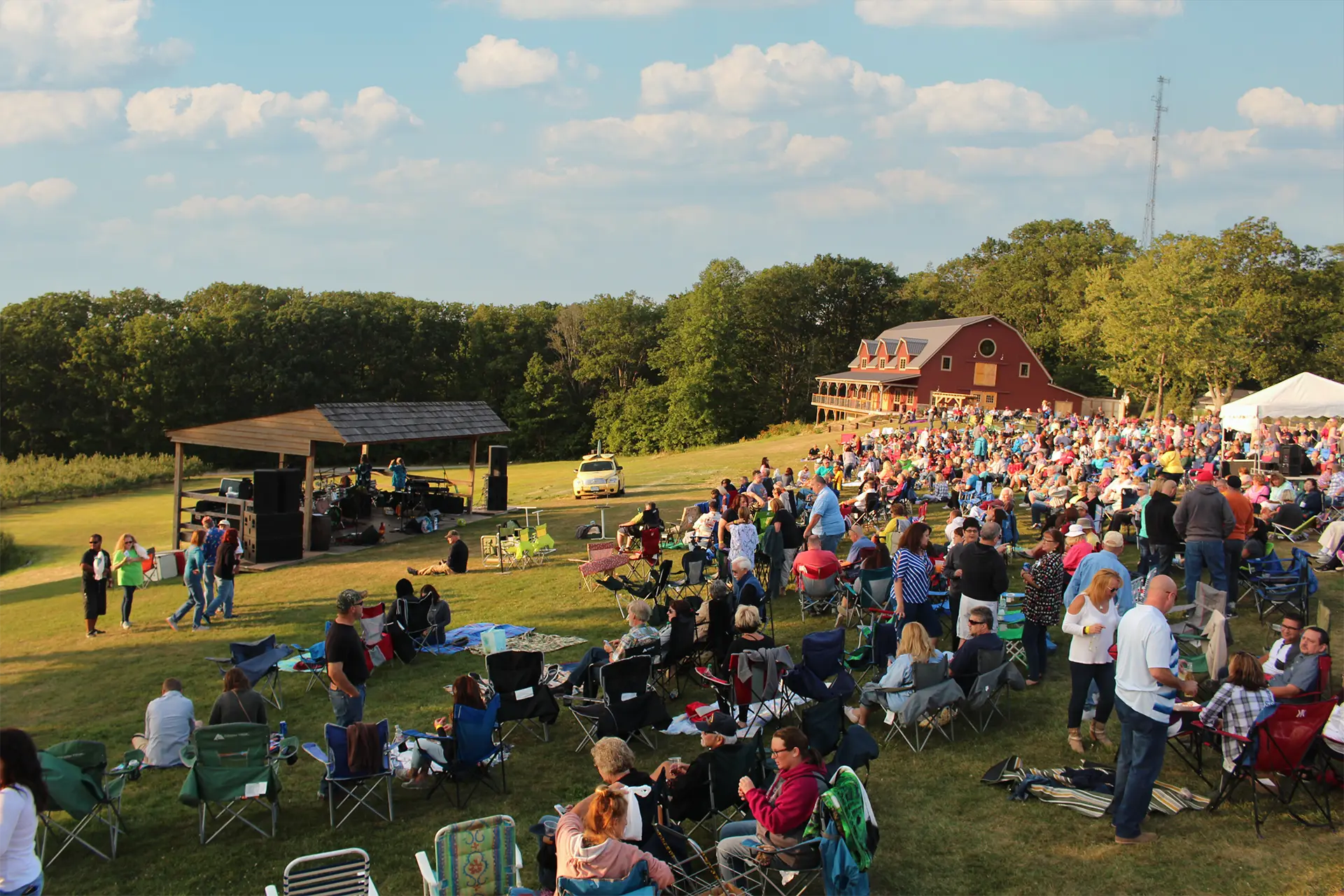 Crowd enjoying the show